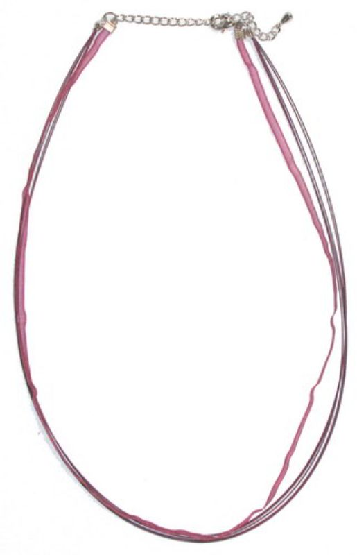 Beading Wire / Thread  - 5 Str Wire With Ribbon 5pcs/Pa  DK PURPLE - Set of 2