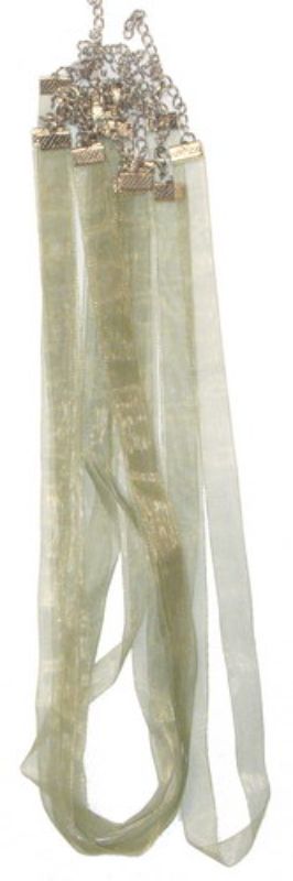 Beading Wire / Thread  - 10MM Organza Ribbon Pack Of 10  OLIVINE - Set of 2