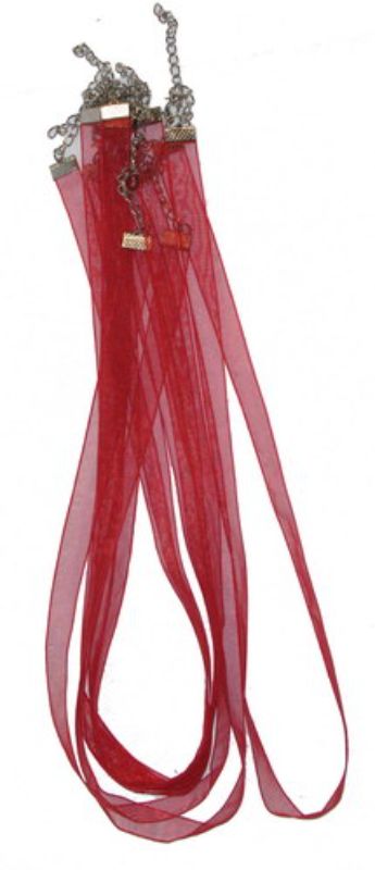 Beading Wire / Thread  - 10MM Organza Ribbon Pack Of 10  RED - Set of 2