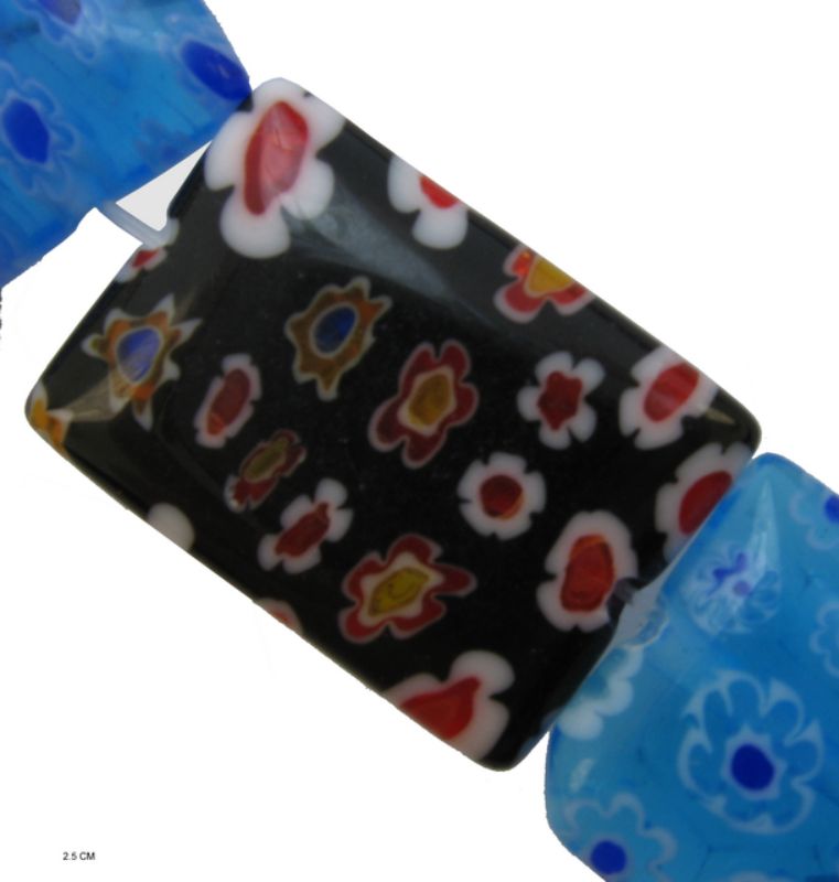 Beads  - Glass - Venetian 18.5x13mm  - Set of 3