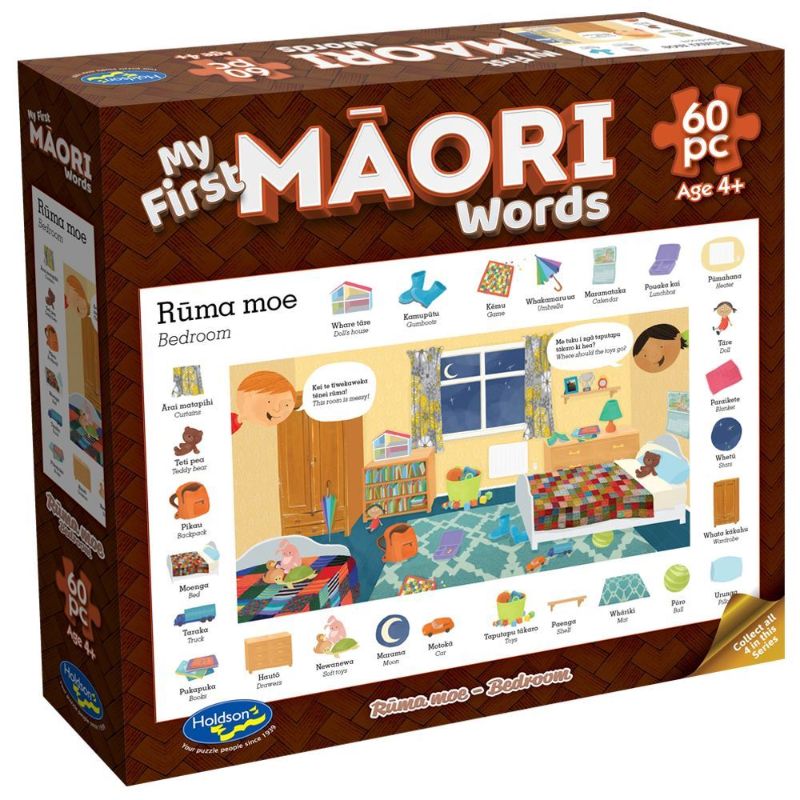 Holdson Puzzle - My First Maori Words, 60pc (Ruma Moe - Bedroom)