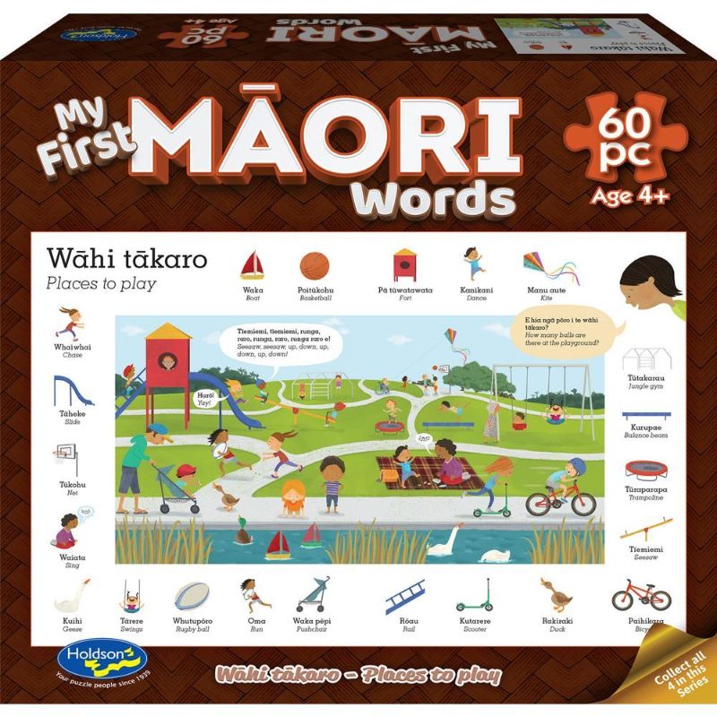 Holdson Puzzle - My First Maori Words, 60pc (Wahi Takaro - Places to Play)