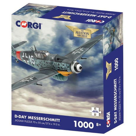 1000-piece jigsaw puzzle of the iconic D-Day Messerschmitt aircraft, measuring 70x50cm when completed.