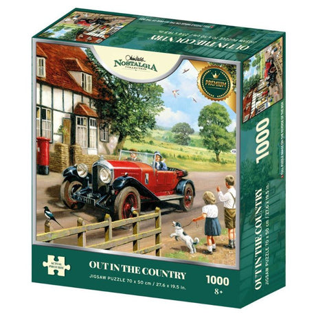1000-piece Nostalgia Puzzle featuring charming British countryside scenes by Kevin Walsh, measuring 70x50cm.