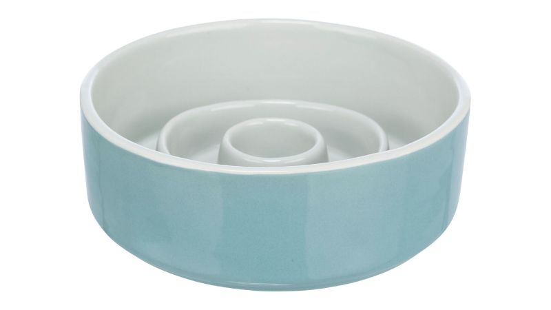 Ceramic Dog Bowl - Slow Feed (900ml)