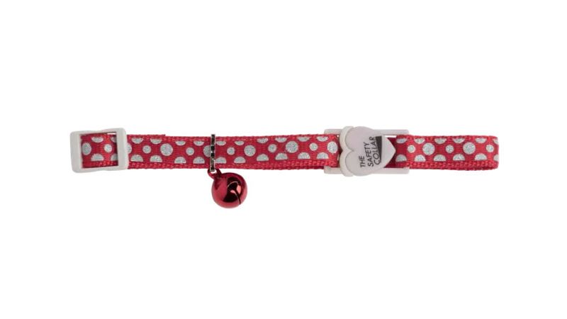 Cat Safe Collar - Buckle Sparkle Dot (Red)