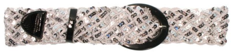 Buckle Stretch - Silver Sequins (Large)