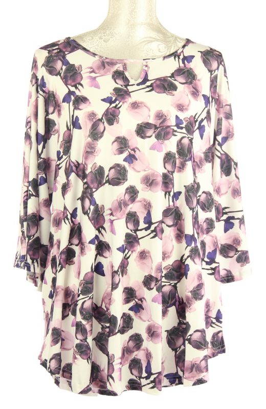 Top - Leah Rose Buds & Butterfly (Purple)