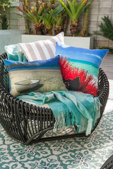 Branch Stripe Cushion - Taupe 50x50cm - OLLO