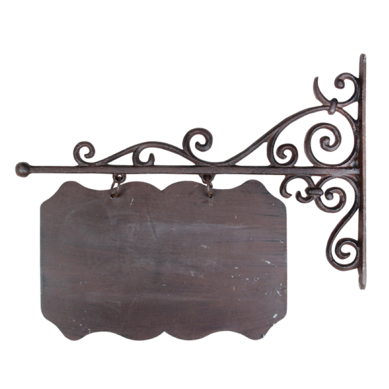 Cast Iron Sign Board - Large 45 x 3 x 38cm (Set of 2 Asstd)