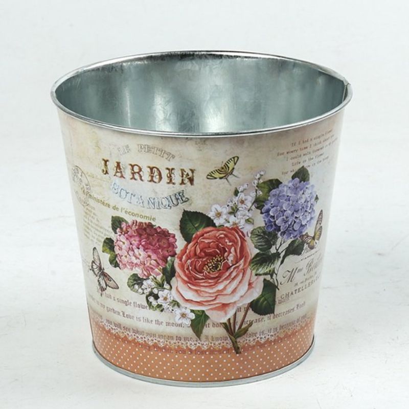 Metal Pot Cover - Jardin Roses 13.5CM (3 Units)