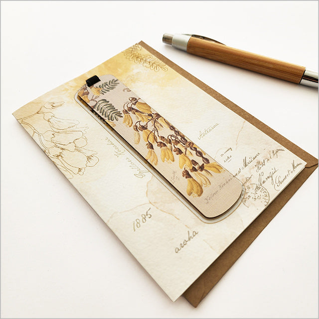 Greeting Card with Bookmark - Sarah Featon Kowhai