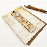 Greeting Card with Bookmark - Sarah Featon Kowhai