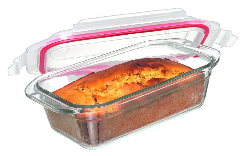 Rectangular Glass Loaf Baker - GLASSLOCK 286 x 150 x 75mm/1750ml