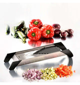 GEFU Mandoline Slicer with durable Japanese steel blade for precise, adjustable vegetable slicing and safety features.