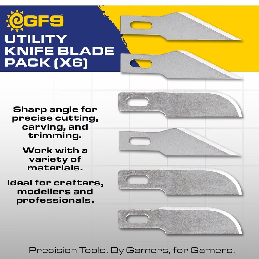 Gale Force 9: Precision Hobby Tools  - Utility Knife Blade Pack (6)