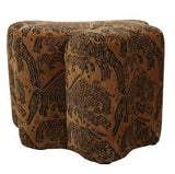 Huntress Ottoman - Chenille Fabric - Tiger / Brown
