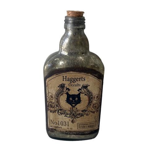 French Chateau Antique Medicine Bottle - Rustic Antique Silver - 51 X 76 X 203