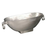 Aluminium Oval Handle Bowl (l) - Silver