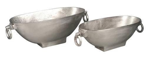 Aluminium Oval Handle Bowl (l) - Silver