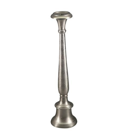 Aluminium Round Base Tall Pillar Holder (s) - Silver