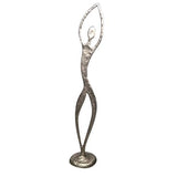 Aluminium Xl Figurine Decorative Arms Upwards - Silver