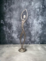Aluminium Xl Figurine Decorative Arms Upwards - Silver