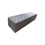 Lambton Linen Ottoman Blanket Box - Grey Linen