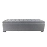 Lambton Linen Ottoman Blanket Box - Grey Linen