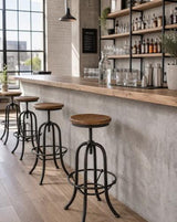 Reclaimed Elm Barstool Old Elm