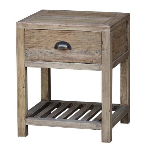 Side Table - Reclaimed Oak - 450 X 400 X 550