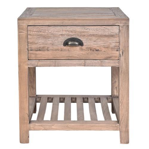 Side Table - Reclaimed Oak - 450 X 400 X 550