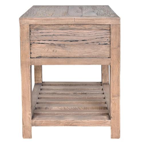 Side Table - Reclaimed Oak - 450 X 400 X 550