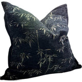 Snugg & Co. Cushion Cover - Bamboo Leaf Cushion Cover - Black Jacquard