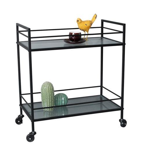 Metal Bar Cart - Black - 600 X 330 X 670
