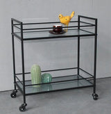 Metal Bar Cart - Black - 600 X 330 X 670