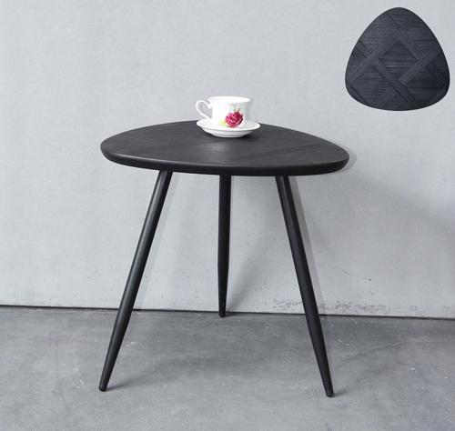 Wooden Side Table - Black - 500 X 500 X 510