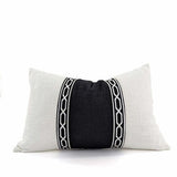 Cushion Cover - Yacht - Black / White - 400 X 600