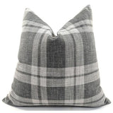 Snugg & Co Cushion Cover - Brooks Check Grey Chequed