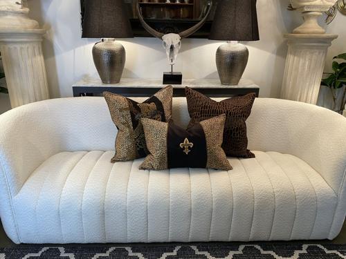 Cushion Cover - Hand Embroidered - Leopard / Black