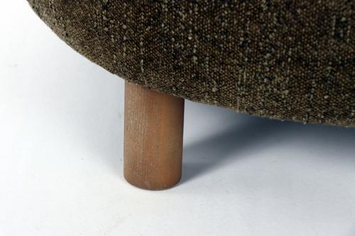 Luna Ottoman - Olive with Reversible Ash Wooden Tray