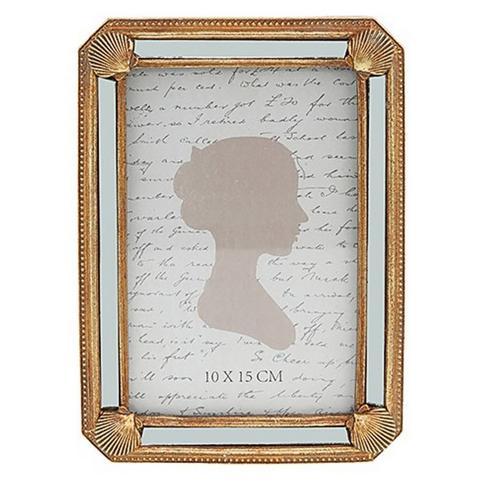 Ornate Photo Frame 4x6 - Gold / White
