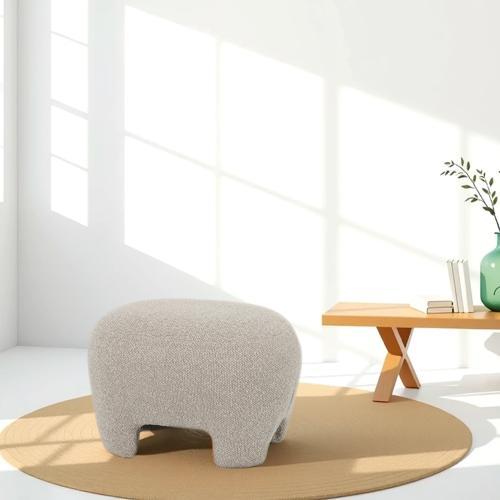 Elle Ottoman - Eggshell