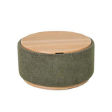 Miami Tray Ottoman Xl Withwood Base - Moss Green
