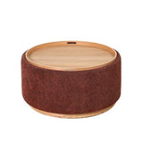 Miami Tray Ottoman Xl Withwood Base - Burnt Ochre