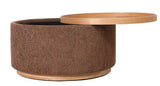 Miami Tray Ottoman Xl Withwood Base - Tobacco
