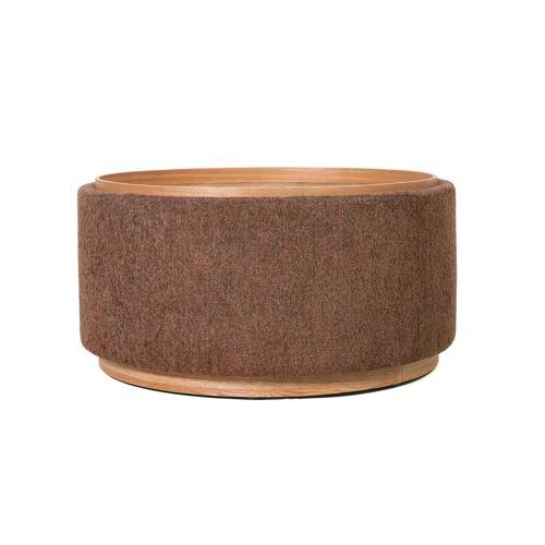 Miami Tray Ottoman Xl Withwood Base - Tobacco