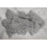 Tibetan Long Wool Single Sheepskin - Grey