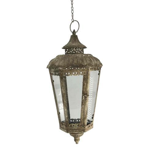 Antique Metal Hanging Lantern - 250 X 250 X 530