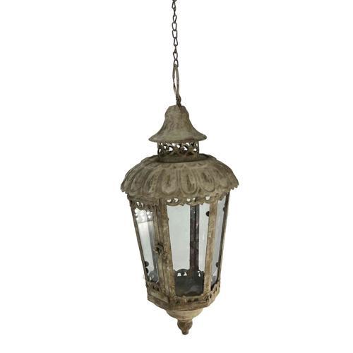 Antique Metal Hanging Lantern - 200 X 200 X 450